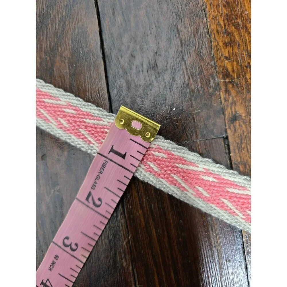 Women's Pink Chevron Fabric Woven Belt